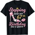 thumbnail image 1 of Stepping Into My 67th Birthday Like A Queen Happy To Me Mom T-Shirt, 1 of 3