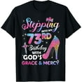 thumbnail image 1 of Stepping Into My 73rd Birthday gift Women 73 years old Pumps T-Shirt100% cotton, 1 of 5