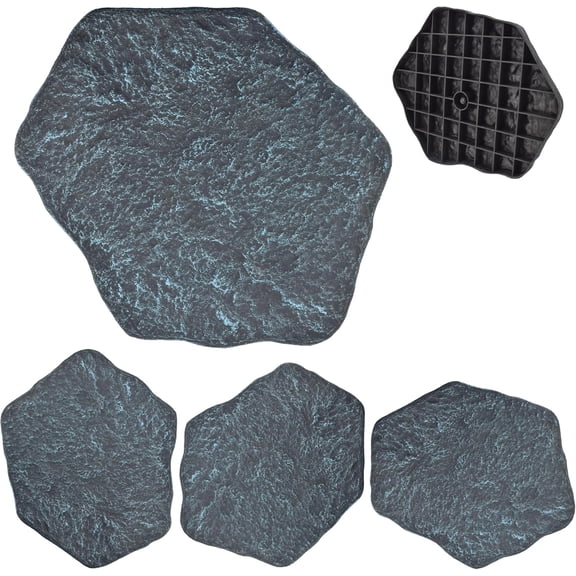 Stepping Stone Fiberclay Pavers, Outdoor Garden Natural Repeatable Pattern Pathway, Faux Stone Decorative Landscaping Walkway