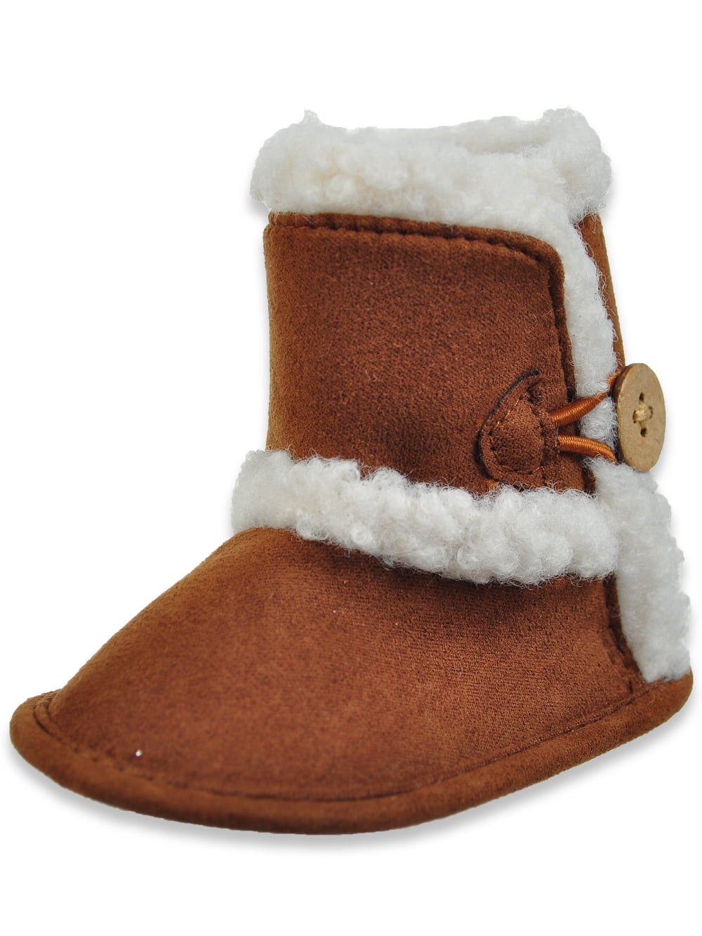 Stepping Stones Baby Boys Sherpa Trimmed Boots chocolate 6 9 months Newborn