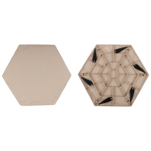 Stepping Stones with Ground Stakes Stepping Stones with Stakes Home Or Garden Step Stones For Outdoor Walkway Or Pavers (Hexagon - Beige) Garden Decor Outdoor Decor,1 Pc