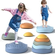 Stepping Stones for Kids, Upgraded Support Bones Toddler Stepping Stones, 5 Pcs Non-Slip Balance Stepping Stones, Up to 220lbs, Coordination Skills Sensory Toys for Ages 2 3 4 5 6+, with Storage Bag