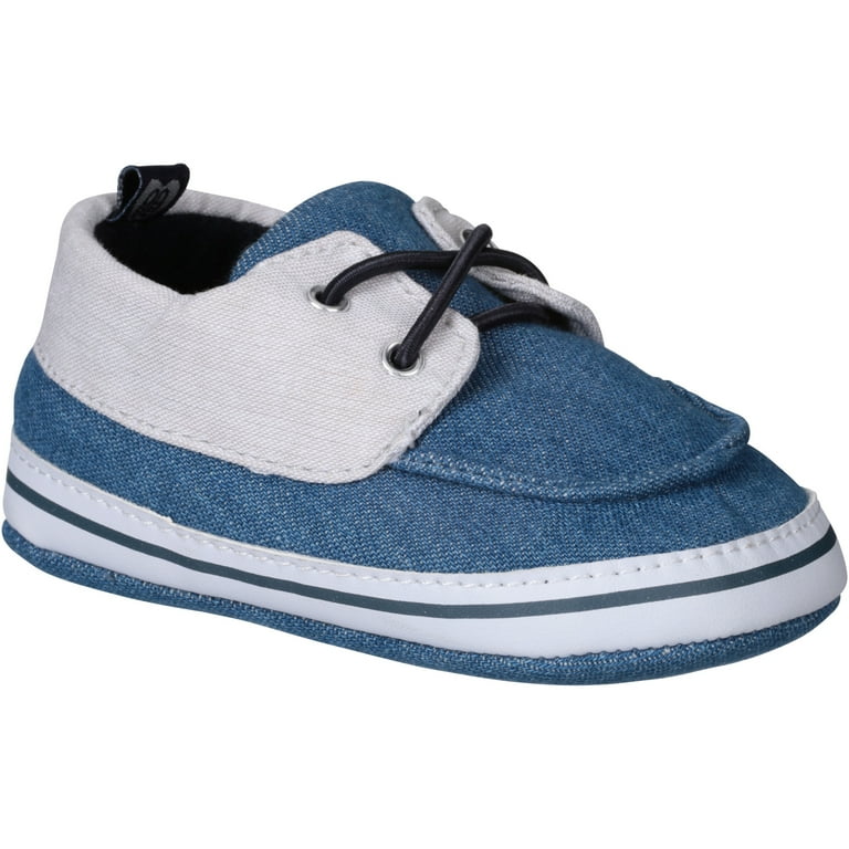 Stepping Stones Newborn Baby Boy Slub Cotton Dress Shoe Walmart