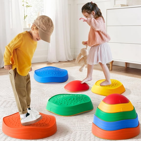Bimlysing Stepping Stones  for Kids, Non-Slip Toddler,  5pcs,Toddler 3-5