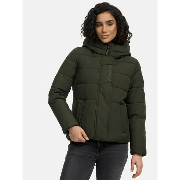 Marikoo Women's Quilted Puffer Winter Coat - Water-Repellent - Elira 16
