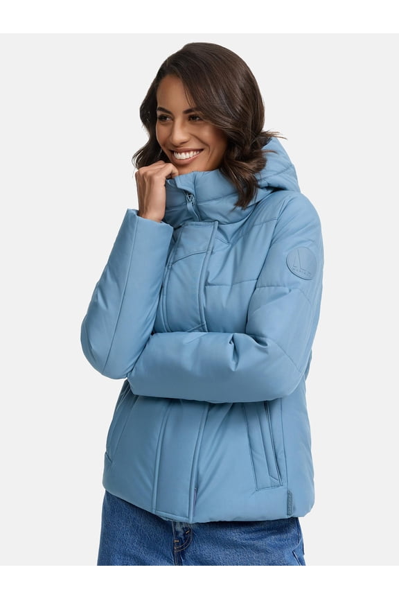 Women's Quilted Puffer Winter Coat - Water-Repellent - Elira 16