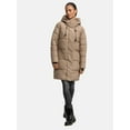 thumbnail image 1 of Marikoo Women's Quilted Winter Coat with Hood - Water-Repellent - Mid-Thigh Length - Kaituu XVI, 1 of 9