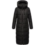 Marikoo Womens Calf-Length Quilted Fall & Winter Coat - Detachable Hood - Nadeshikoo XVI