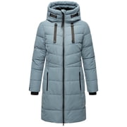 Marikoo Womens Warm Winter Coat with Hood - Quilted Thigh-Length Jacket - Natsukoo XVI