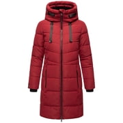 Marikoo Women's Warm Winter Coat with Hood - Quilted Thigh-Length Jacket - Natsukoo XVI