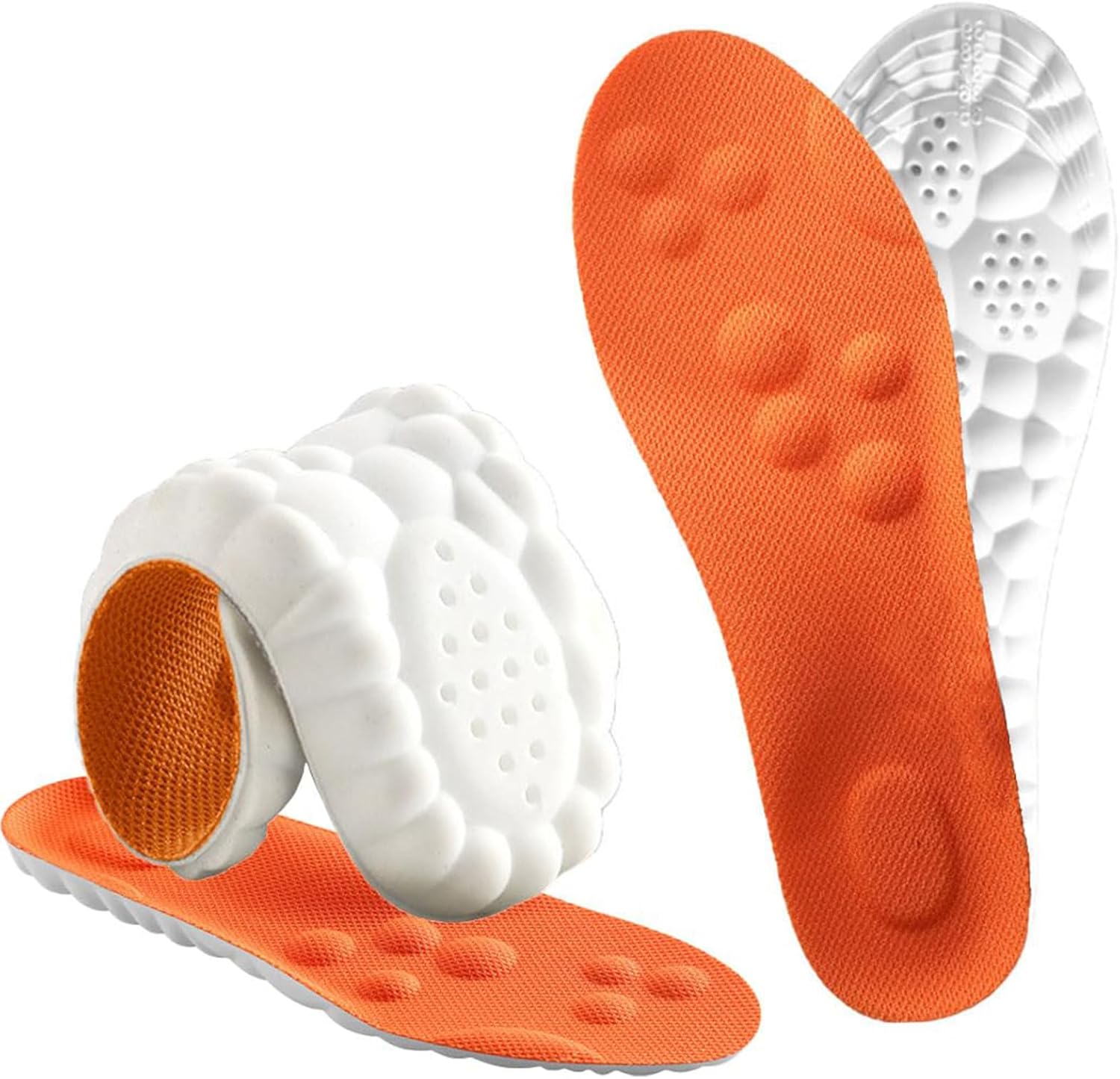 Semelles De Massage Footiz - Confort Nuage Toute La Journée, Pour Pieds Fatigués (Orange, 43-44)