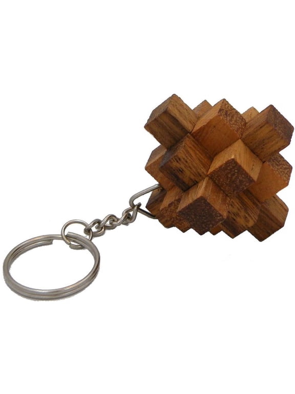 Steps Key Chain - Wooden Puzzle Brainteaser