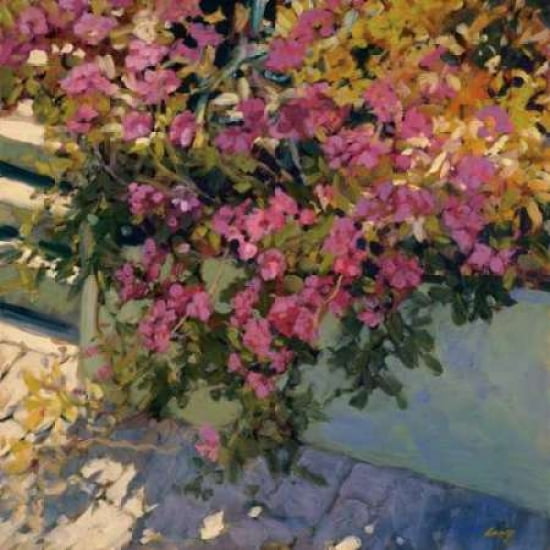 Steps and Summer Flowers Canvas Art - Philip Craig (24 x 24)