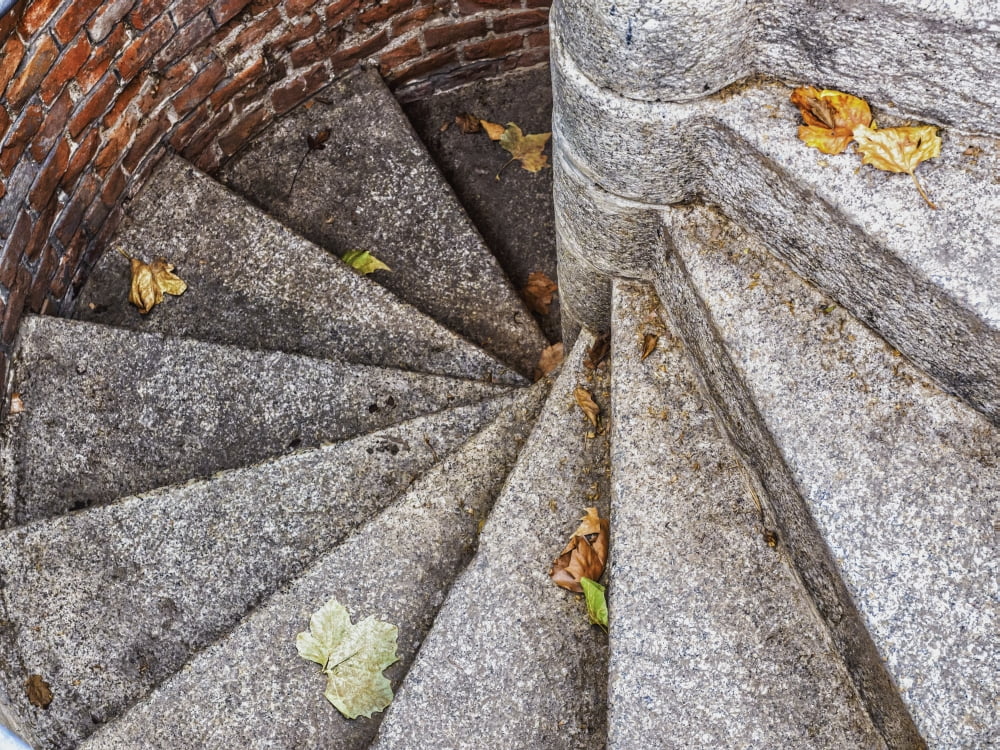 Steps descending to portion of Vienna Sewer system where The Third Man was filmed Vienna Austria Canvas Art - Rebecca Grambo Design Pics (17 x 13)