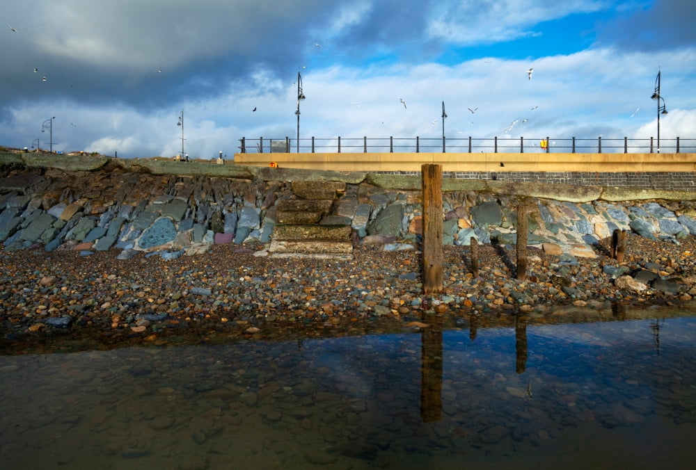 Steps from the Strand Tramore County Waterford Ireland Canvas Art - Panoramic Images (36 x 24)