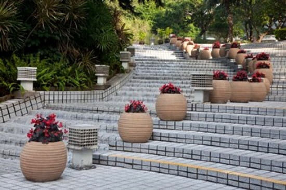 Steps in Hong Kong Park Hong Kong China Canvas Art - Julie Eggers DanitaDelimont (38 x 25)