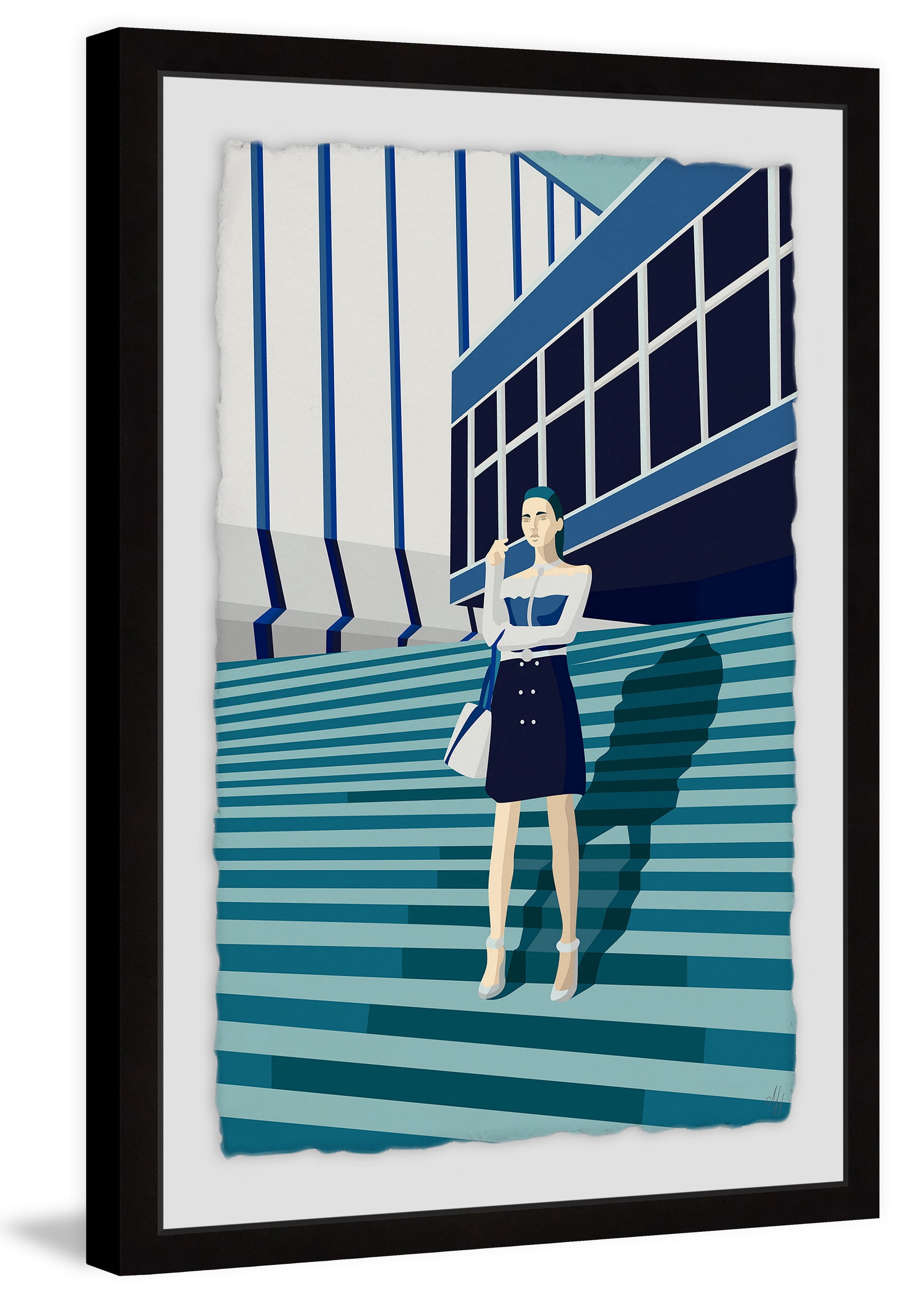 Steps to Fashion Framed Painting Print