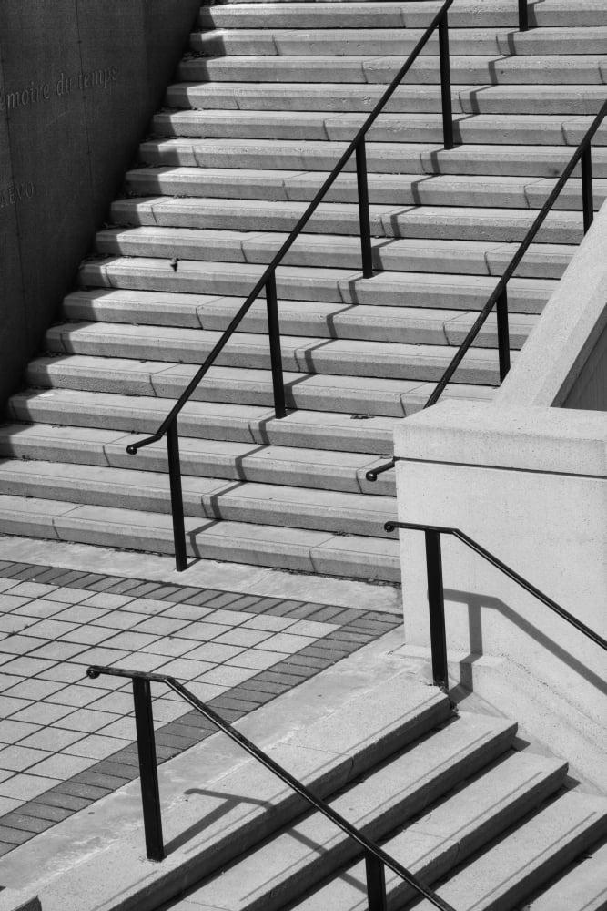 Steps with a handrail Ottawa Ontario Canada Canvas Art - David Chapman Design Pics (12 x 19)