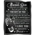 thumbnail image 1 of Stepson Gifts to My Bonus Son Blanket Throws from Stepdad Blankets Throw Wedding Day Adoption Gift for Birthday Thanksgiving 50x60 in, 1 of 5