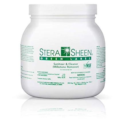 Stera-Sheen Green Label Sanitizer, 4 Lb. Jar, Case of 4
