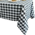 thumbnail image 1 of Sterakm Checkered Tablecloth for Rectangle Tables, Gingham Polyester Table Cloth, Wipeable Reusable Hand Washable Tablecloths, Black and White, 71"×55", 1 of 8