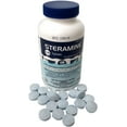thumbnail image 1 of Steramine Sanitizing Tablets, Sanitize Food Contact Surfaces, Model 1-G, 150 Sanitizer Tablets per Bottle, Blue, Pack of 1 Bottle, 1 of 7