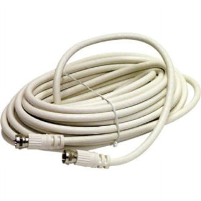 Steren 100ft RG6 Coax with F Connectors, White