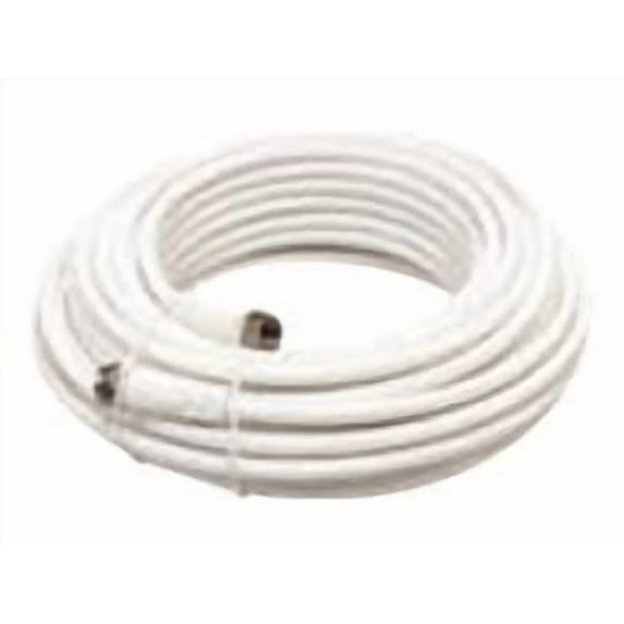 Steren 100ft RG6 Coax with F Connectors, White