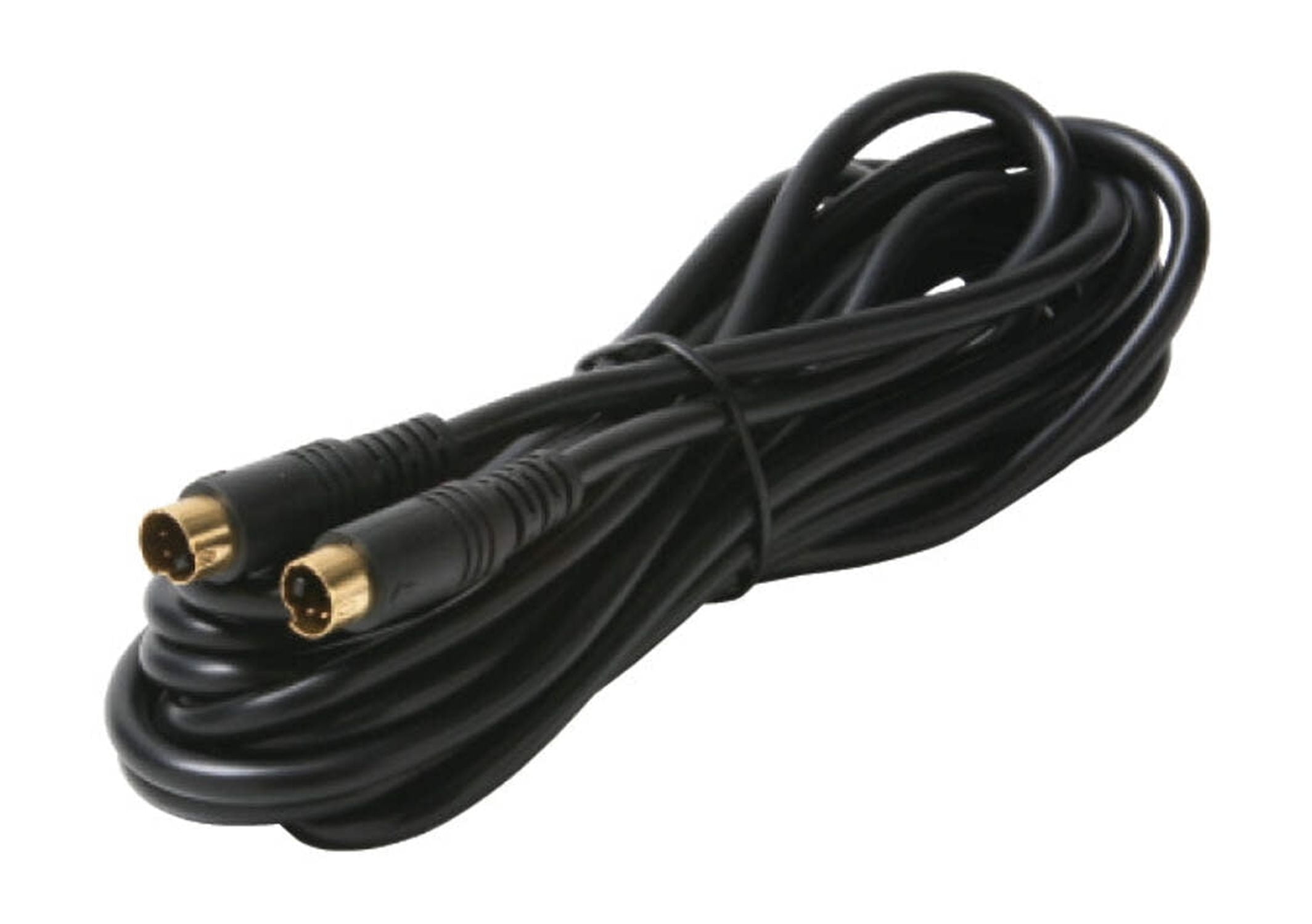 Steren 12ft S-Video Black Cable - Fully Shielded with Gold Connectors