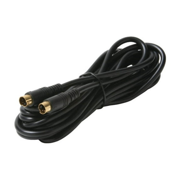 Steren 12ft S-Video Black Cable - Fully Shielded with Gold Connectors