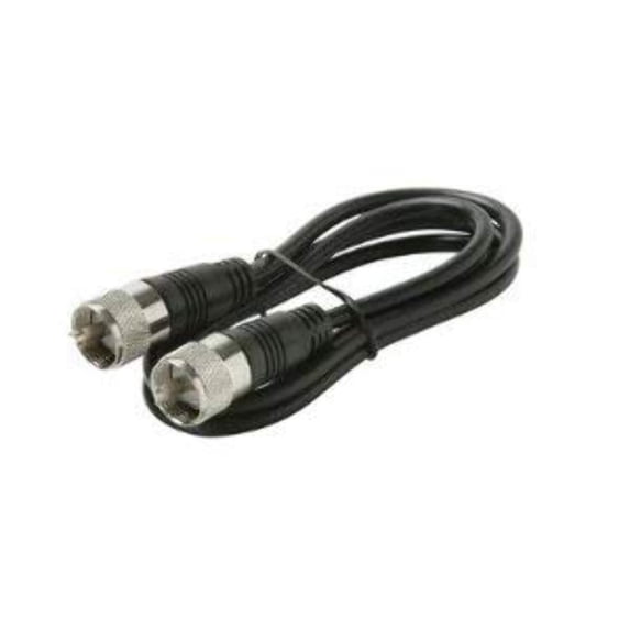 Steren 12ft UHF-UHF RG58 Low-Loss Coaxial Cable with Nickel-Plated Connectors