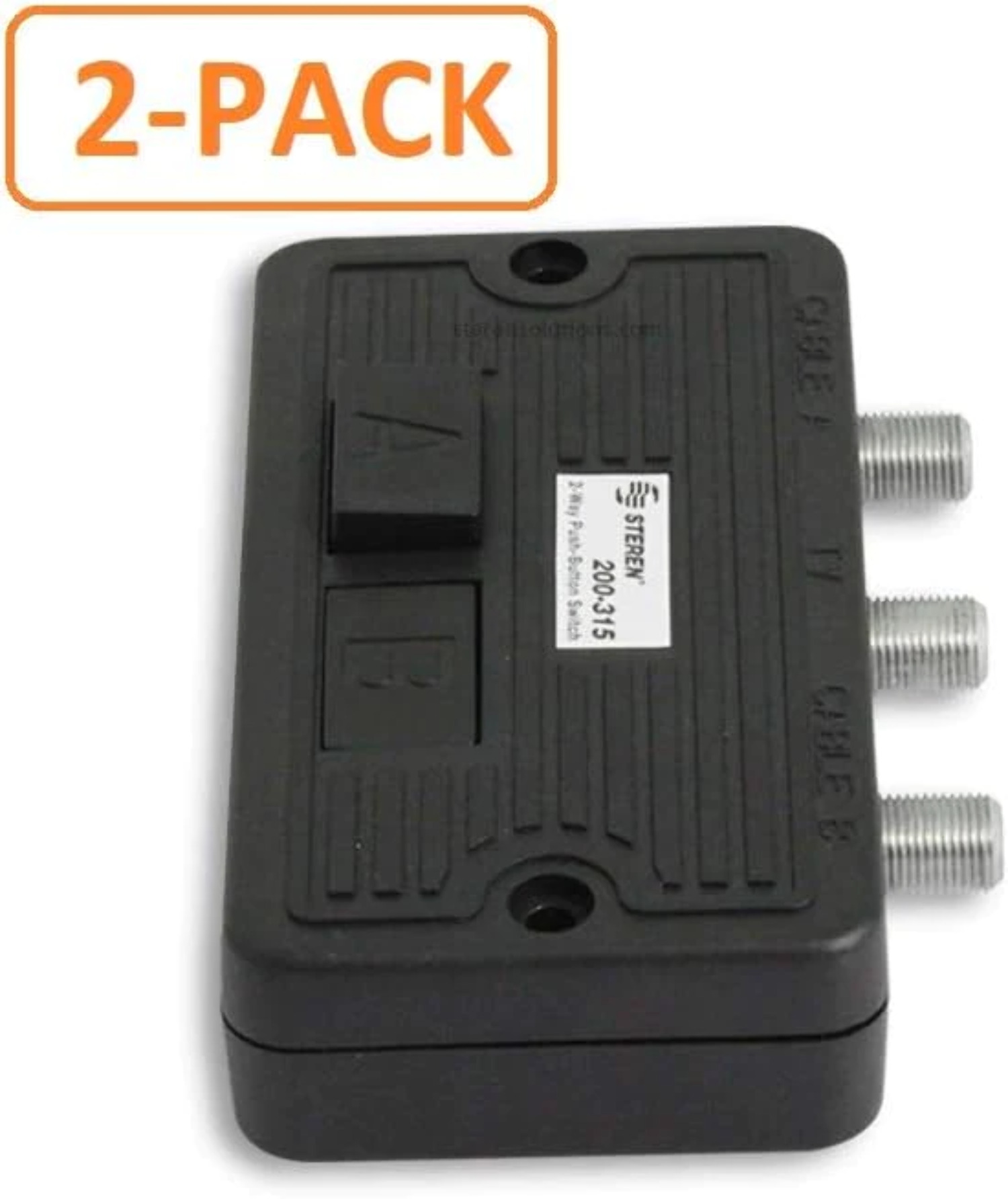 Steren 2Way Coaxial A/B PushButton Switch 2 Pack