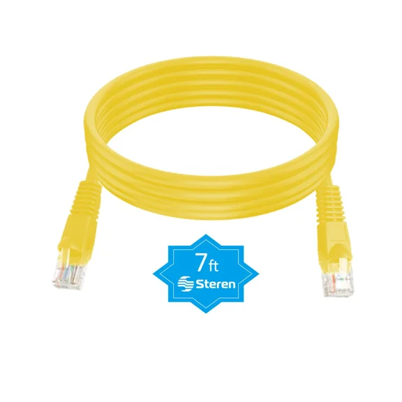Steren 7Ft Cat5E Utp Molded Patch Cord Yellow