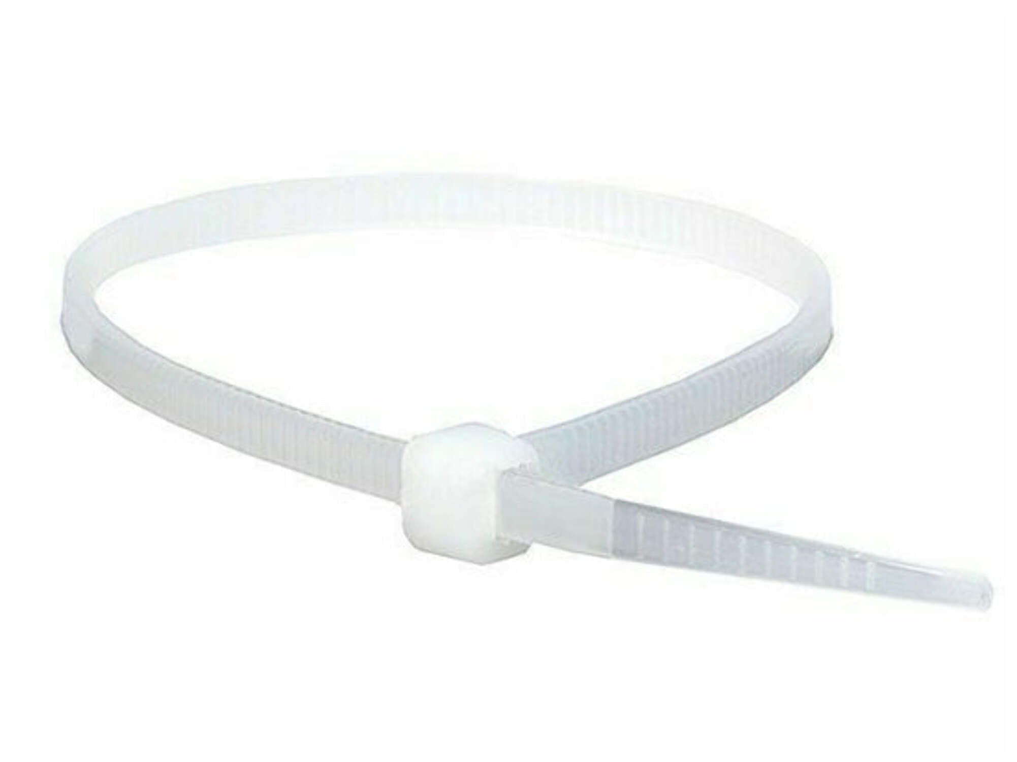 Steren Cable Tie 4in 18lb Nylon Self-Locking Clear 100 Per bag