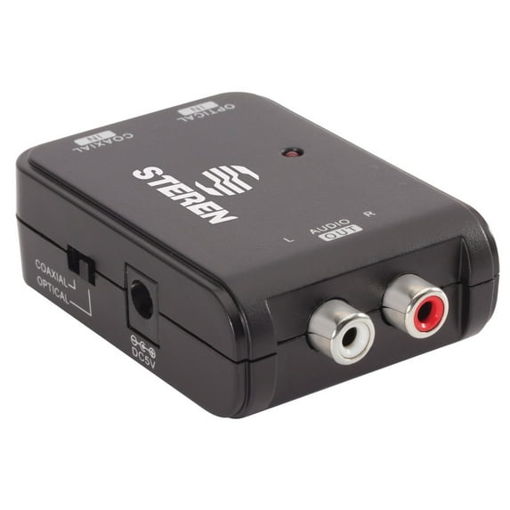 Steren Digital Coax Optical Toslink to Analog AudioULFCC Converter