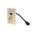 thumbnail image 1 of Steren HDMI Pigtail + 3-RCA Jack (Y/R/W) Decorator Wall Plate Ivory, 1 of 2