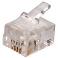 thumbnail image 1 of Steren Modular Plug 4C 6x4 RJ11 Flat Stranded - High-Impact Polycarbonate Telephone Plugs - 100 Pack, 1 of 3