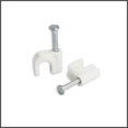 thumbnail image 1 of Steren Single RG6 Nail-in Cable Mounting Clip White 100 per bag, 1 of 7