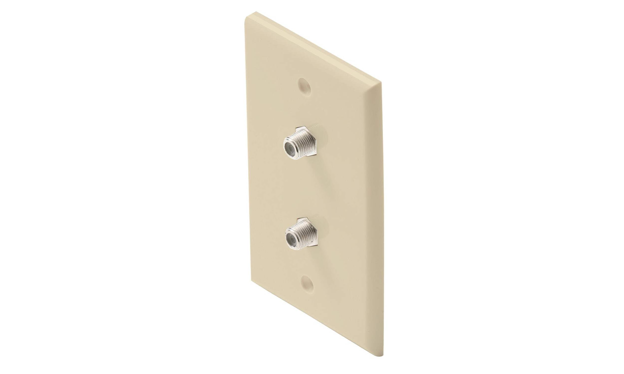 Steren TV Wall Plate 2-F81 Ivory- Modular Design, Durable ABS Plastic ...