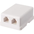 thumbnail image 1 of Steren Telephone 4C Dual Surface Jack, White - Seamless Phone Connectivity Solution - 300-146WH, 1 of 6