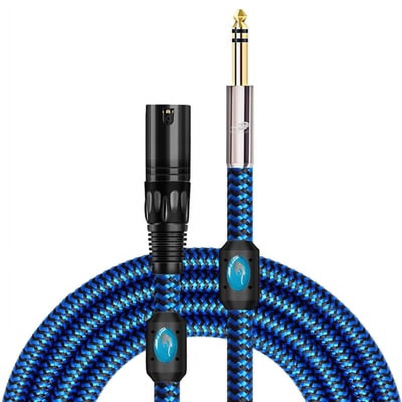 Stereo 1/4'' TRS 6.35mm to XLR Male 3Pin Audio Cable for Amplifier