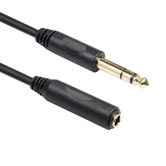 Stereo 3-core 6.35mm Male To Female Audio Extension Cable