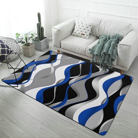 Stereo Abstract Line Gradient Home Decor Living Room Carpet Non-slip Soft Comfy Hotel Lobby Floor Rug Kitchen Bedroom Entrance Doormat Mats 23.6"x35"