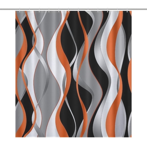 Stereo Abstract Line Gradient Shower Curtain Bathroom Curtains Waterproof Fabric Home Partition Screen Living Room