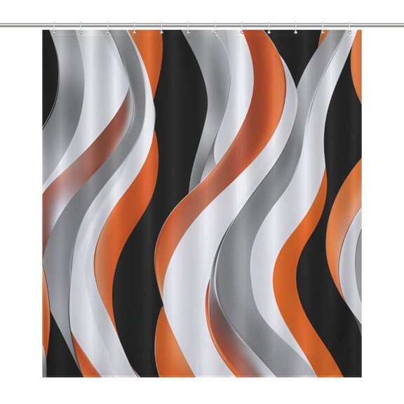 Stereo Abstract Line Gradient Shower Curtain Bathtub Decor Bathroom Fabric Waterproof Curtains Shower