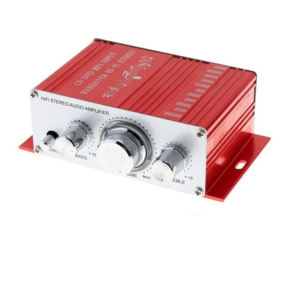 Stereo Amplifier Hi-Fi 12V Mini Auto Car Power Amplifier Stereo Amplifier CD DVD MP3 Input For Motorcycle Boat Home ,Easy to Operate