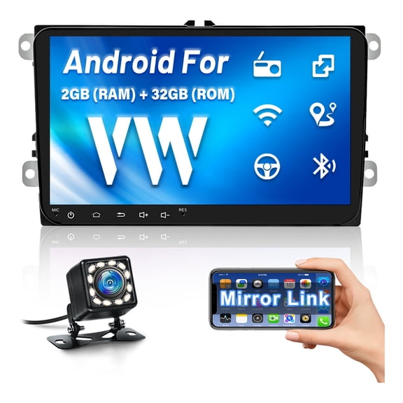 Torovo Car Radio Stereo Android 9.1 2+32g for Vw Jetta Passat Vento