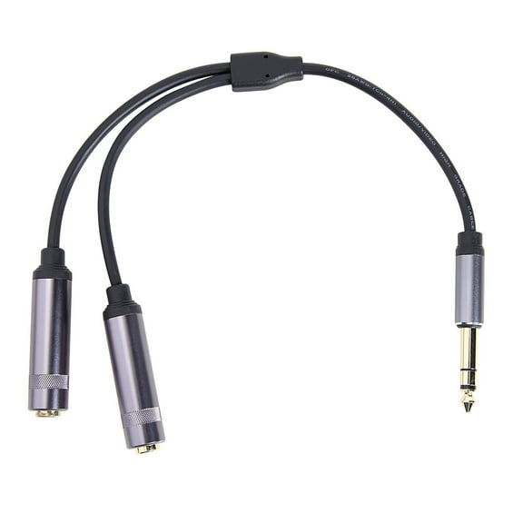 Stereo Audio Y Splitter Adapter 635mm Female to Male Connector for Speakers and Amplifiers High Performance Signal Distribution
