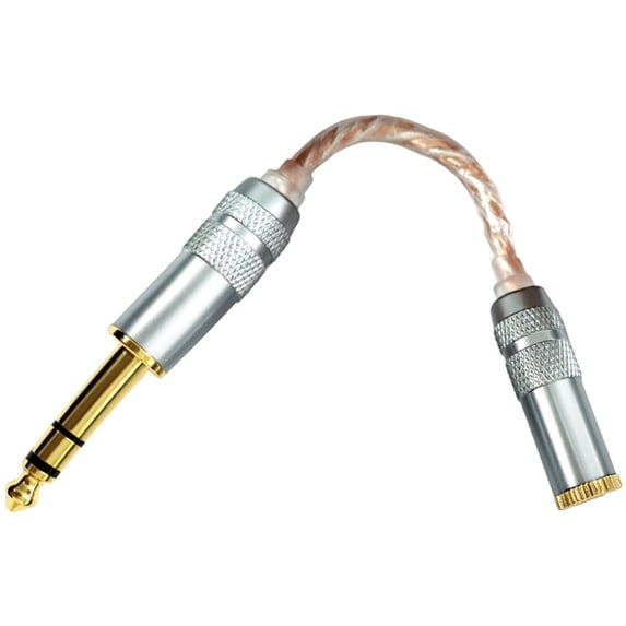 Stereo Balance Conversion Wire 6.35mm to 4.4mm Cable Dongle Adapter Cord Line for Enhancing Sound Quality 15cm