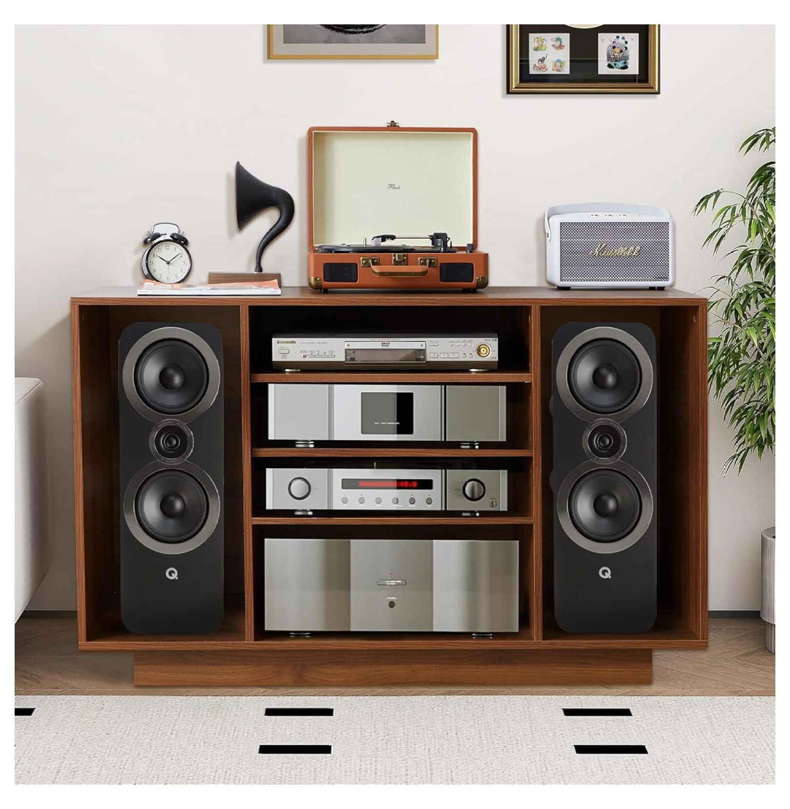 Stereo Media Storage 5Tier Shelves Audio Video